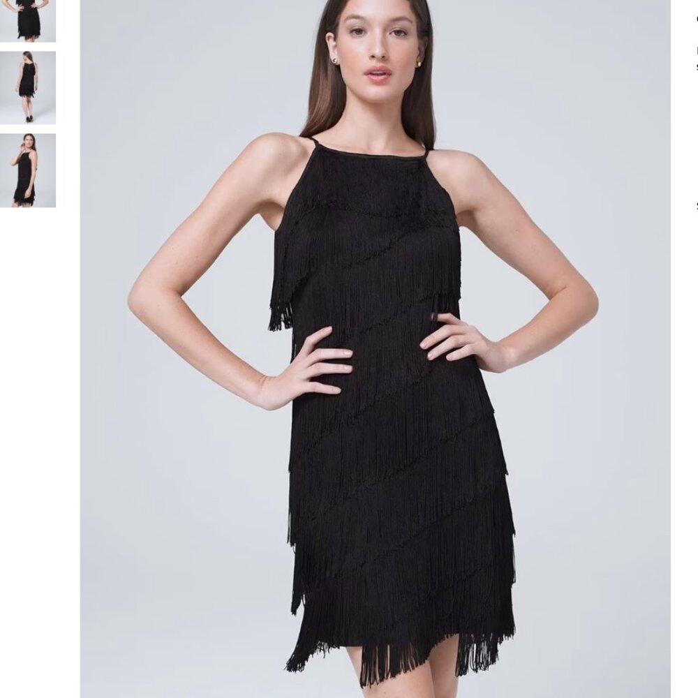 White House Black Market Fringe Shift Dress